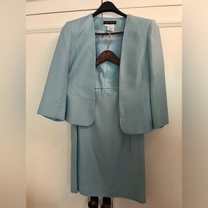 Sky blue suit jacket (size 4) and skirt (size 2)  - Franco Mirabelli